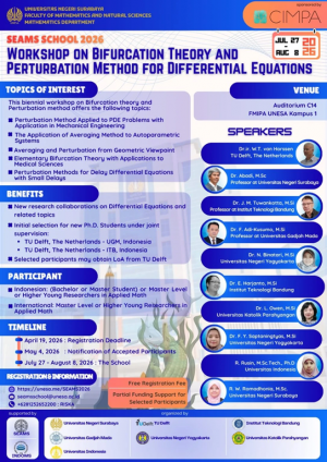 SEAMS School 2026: Bifurcation Theory and Perturbation Methods for Differential Equations