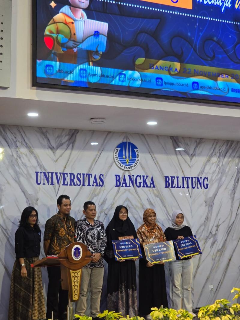 Dosen Prodi Matematika Raih Penghargaan Pengabdi Terbaik ke-3 di UBB Expo 2025