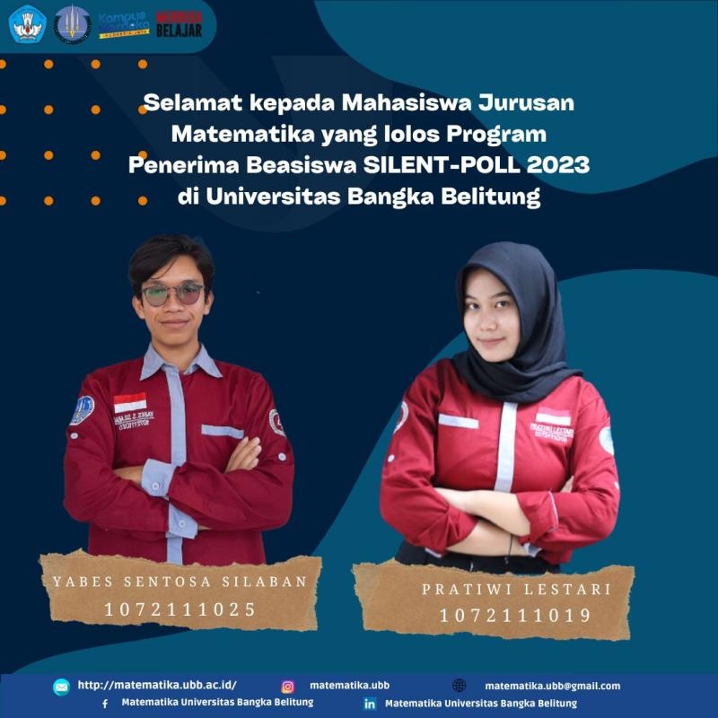 Mahasiswa Jurusan Matematika Universitas Bangka Belitung yang Lolos Program Beasiswa SILENT-POLL 2023