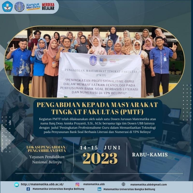 Kegiatan Pengabdian Kepada Masyarakat Tingkat Fakultas (PMTF) Tahun 2023