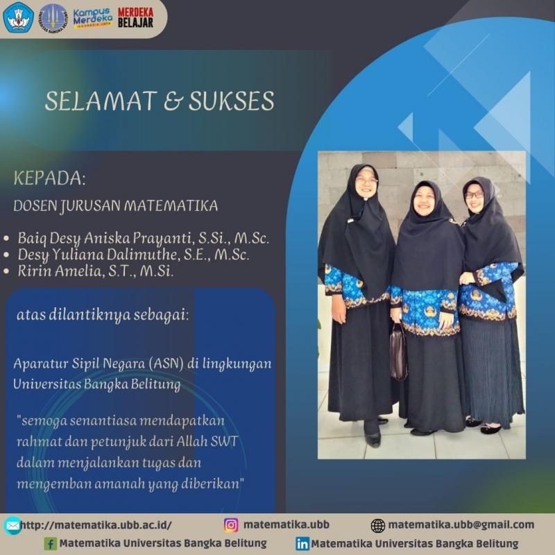 Pelantikan Aparatur Sipil Negara (ASN) di lingkungan Universitas Bangka Belitung
