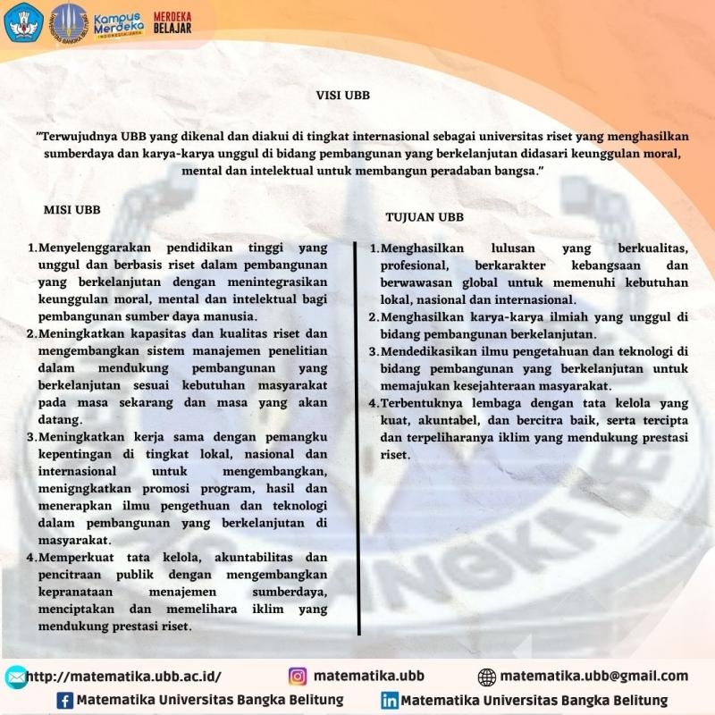 Sosialisasi Visi,Misi, dan Tujuan Universitas Bangka Belitung