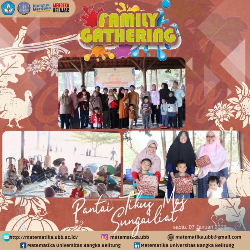 Family Gathering Dosen, Staff, serta Mahasiswa Jurusan Matematika di Pantai Tikus Emas