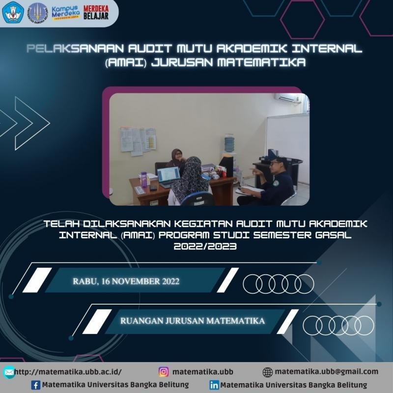 Audit Mutu Akademik Internal (AMAI) Jurusan Matematika